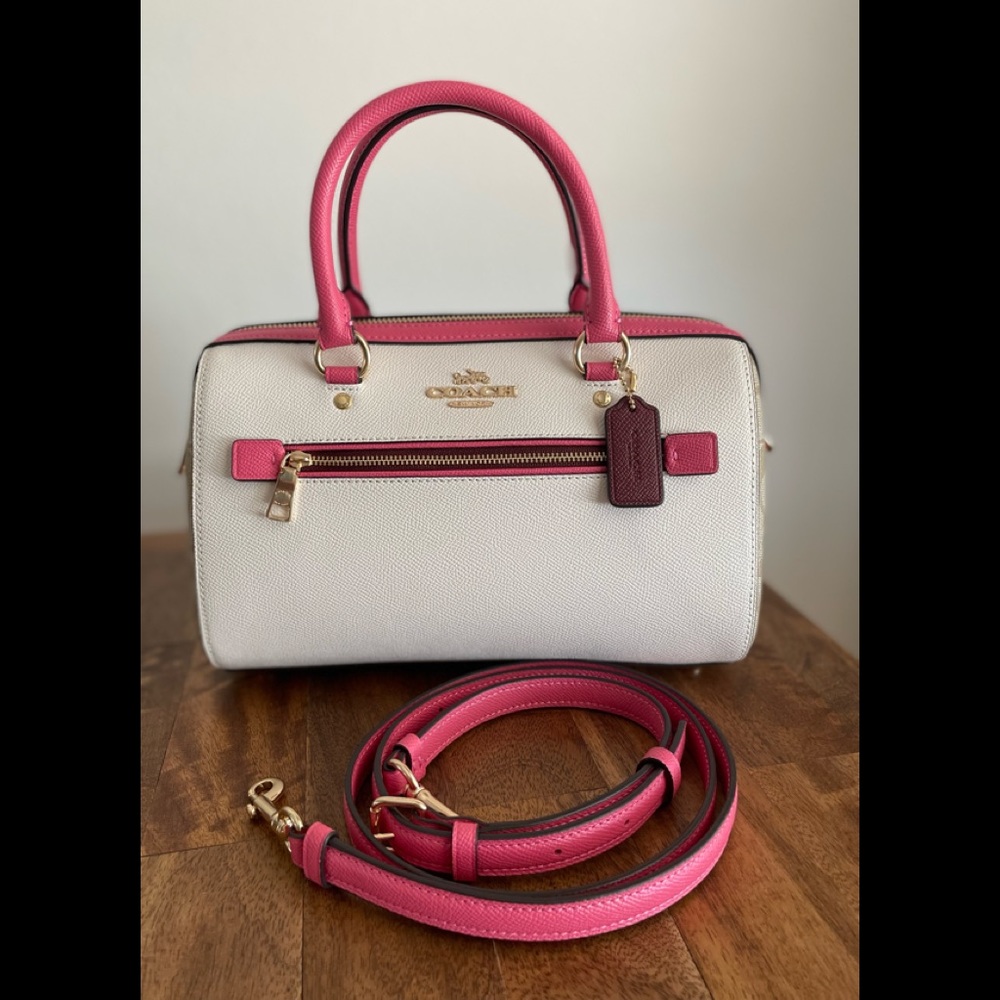 New Coach Rowan Satchel In Colorblock and Wallet - Picture 5 of 15